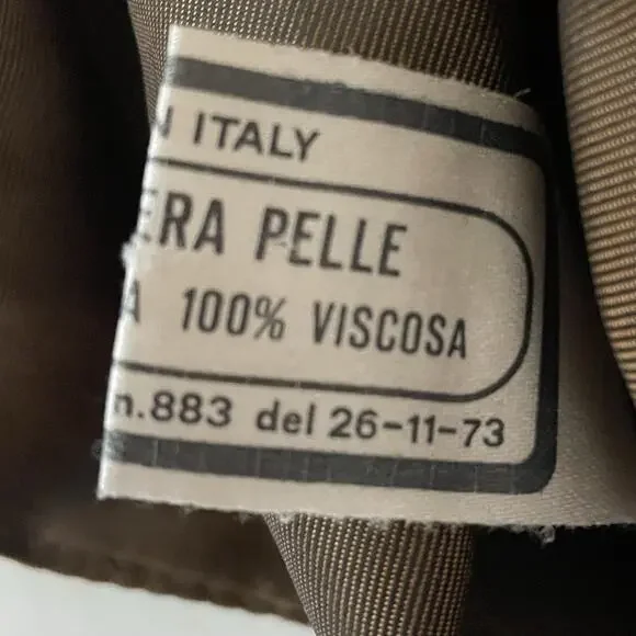 Vintage Suede Vest Mens Size XS 38 Brown Johnny Leather Cowboy Italy Made 1973 - Picture 8 of 8